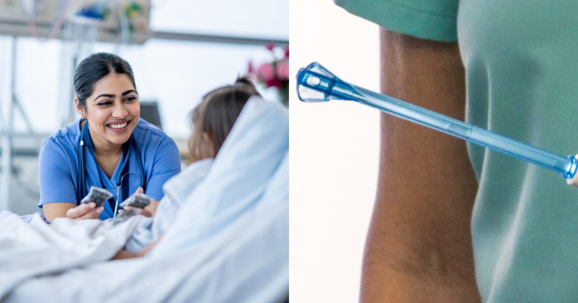 Scrape-n-Suction® oral hygine for clinical settings